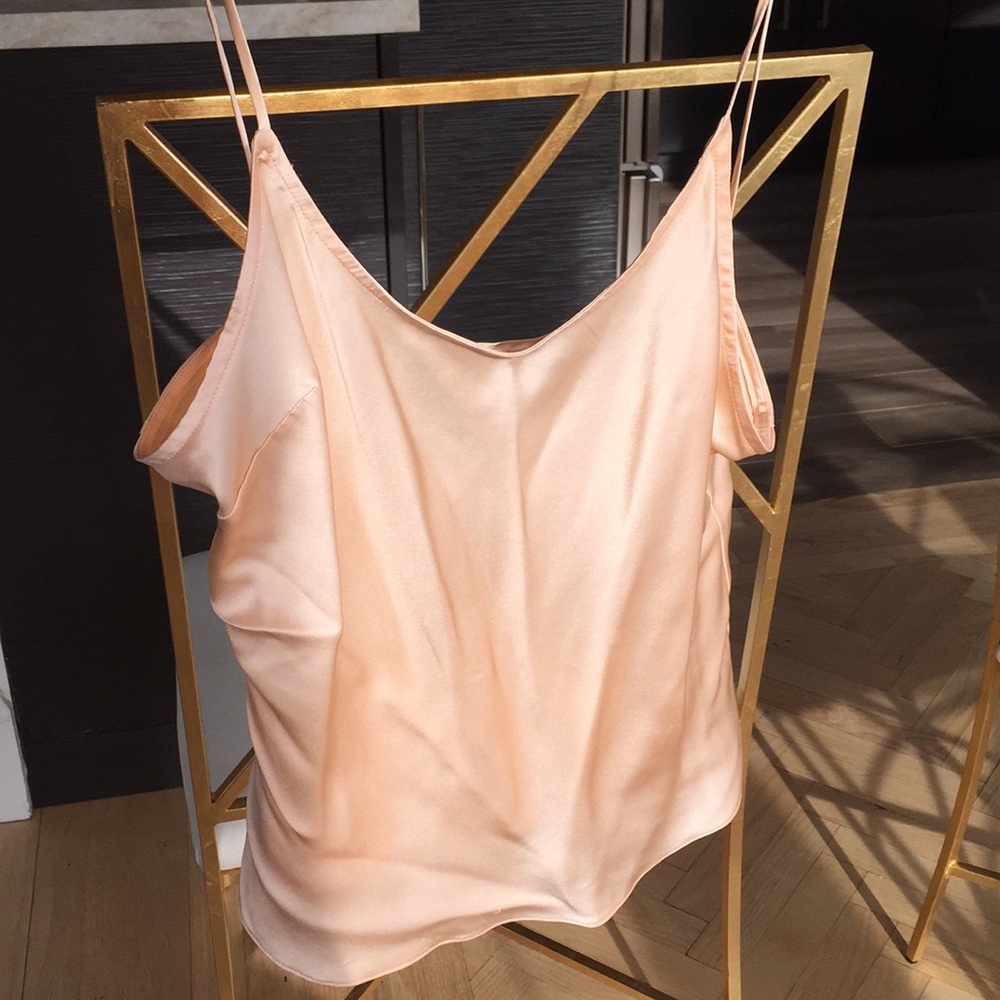 Cat Swanson peach silk top, size 10,